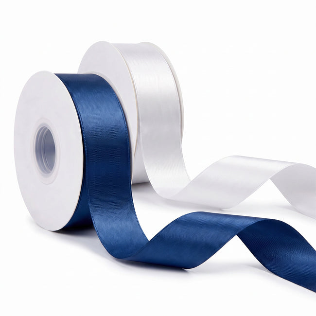 Wrapables Gift Wrapping, Wedding Decor, Floral Bouquets, DIY Crafts Satin Ribbon 1 Inch x 50 Yards (Set of 2), Chinoiserie