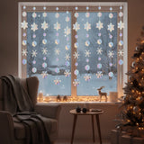 Wrapables Iridescent Holographic Hanging Snowflakes Garland Streamer Banner for Christmas Winter Holiday Parties, Birthdays, Weddings (Set of 3)
