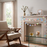 Wrapables Iridescent Holographic Hanging Stars Garland Streamer Banner for Birthday Parties, Weddings, Anniversaries (Set of 3)