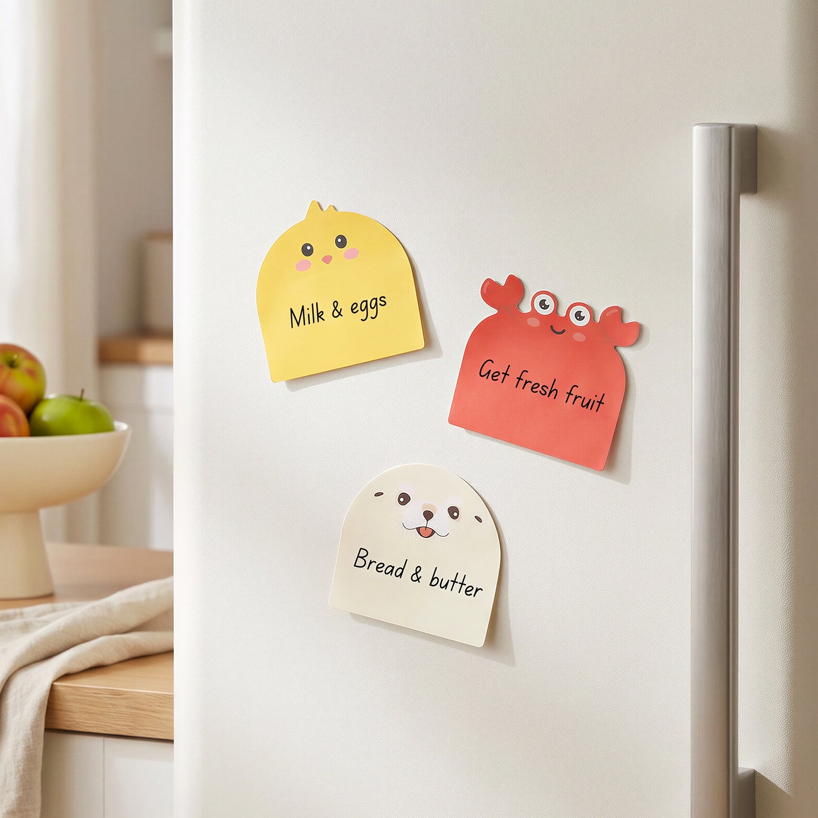 Wrapables Cute Animals Sticky Notes, Adhesive Memo Notepads for Home, Office, Work (Set of 12), Farm