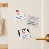 Wrapables Cute Animals Sticky Notes, Adhesive Memo Notepads for Home, Office, Work (Set of 12), Farm