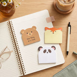 Wrapables Cute Animals Sticky Notes, Adhesive Memo Notepads for Home, Office, Work (Set of 12), Wilderness