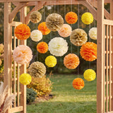 Wrapables Fall Pom Pom Party Decorations for Autumn, Harvest, Thanksgiving, Weddings, Birthdays, Baby Showers (Set of 22)
