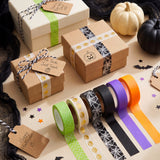 Wrapables Halloween Washi Tape for Scrapbooking, Stationery, Diary, Card Making (Set of 6), Cobwebs and Jack-O-Lantern