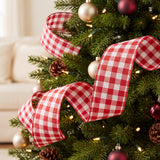 Wrapables Christmas Wired Ribbons 2.5 inch x 10 Yards, for Gift Wrapping, Bows, Wreaths, Xmas Trees, Holiday Decor, DIY Crafts, Red Plaid
