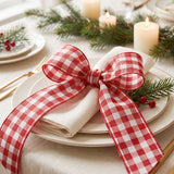 Wrapables Christmas Wired Ribbons 2.5 inch x 10 Yards, for Gift Wrapping, Bows, Wreaths, Xmas Trees, Holiday Decor, DIY Crafts, Red Plaid