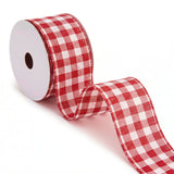 Wrapables Christmas Wired Ribbons 2.5 inch x 10 Yards, for Gift Wrapping, Bows, Wreaths, Xmas Trees, Holiday Decor, DIY Crafts, Red Plaid