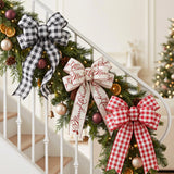 Wrapables Christmas Wired Ribbons 2.5 inch x 10 Yards, for Gift Wrapping, Bows, Wreaths, Xmas Trees, Holiday Decor, DIY Crafts, Black Plaid