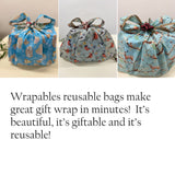 Wrapables Large Foldable Tote Nylon Reusable Grocery Bags