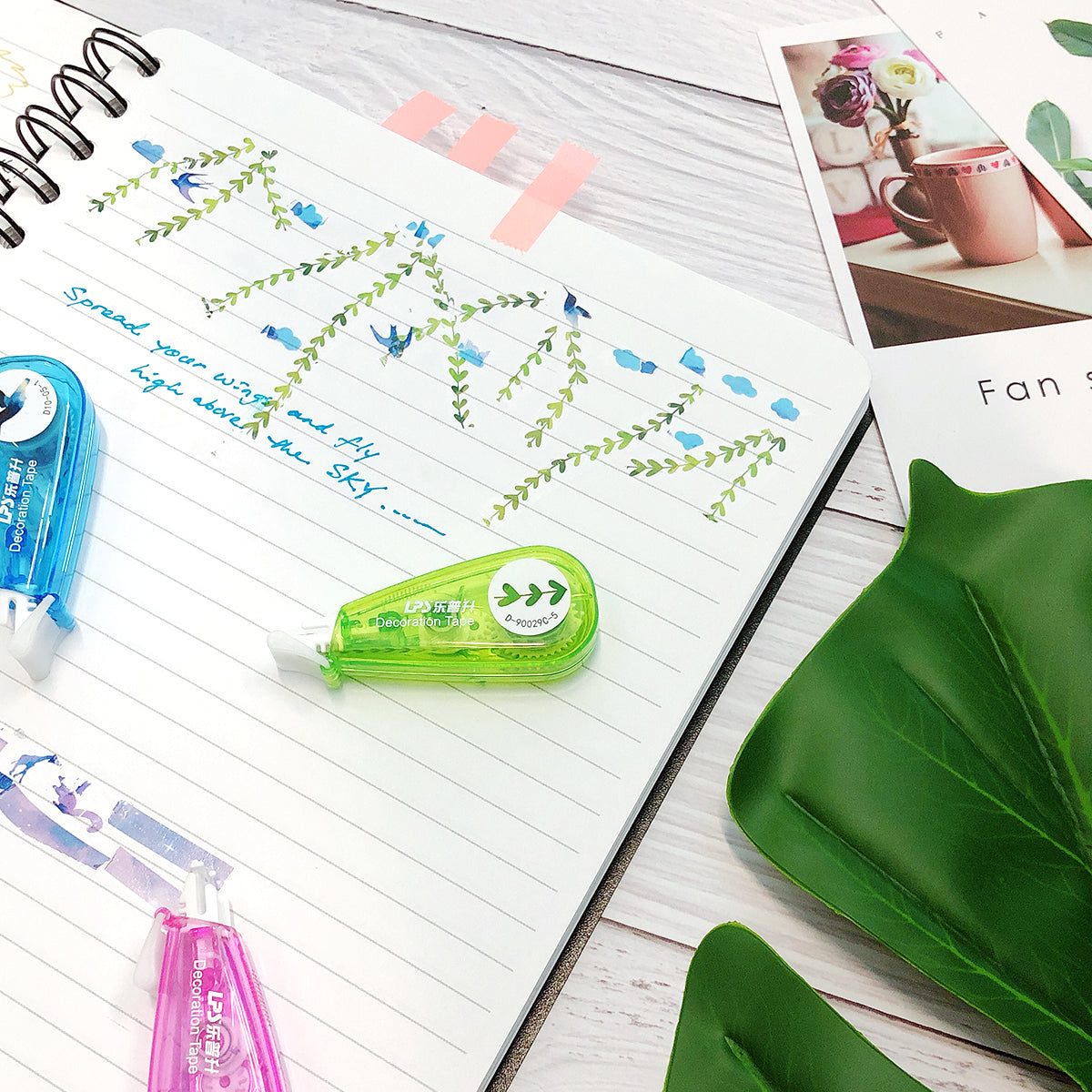 Wrapables Novelty Sticker Machine Pens, Decorative Stationery Supplies for Home Office School, Nature