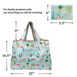 Wrapables Large Nylon Reusable Shopping Bag, Foldable Shopping Tote Bag, Reusable Grocery Bag, Travel Bag, Leopard Print