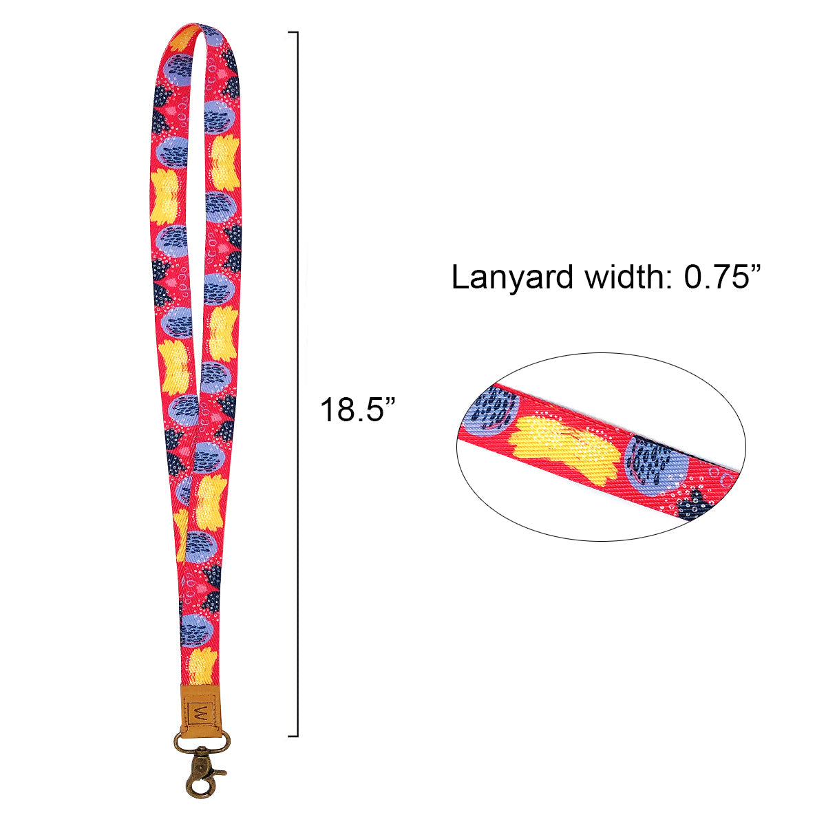 Wrapables Lanyard Keychain and ID Badge Holder, Blossoms & Birds