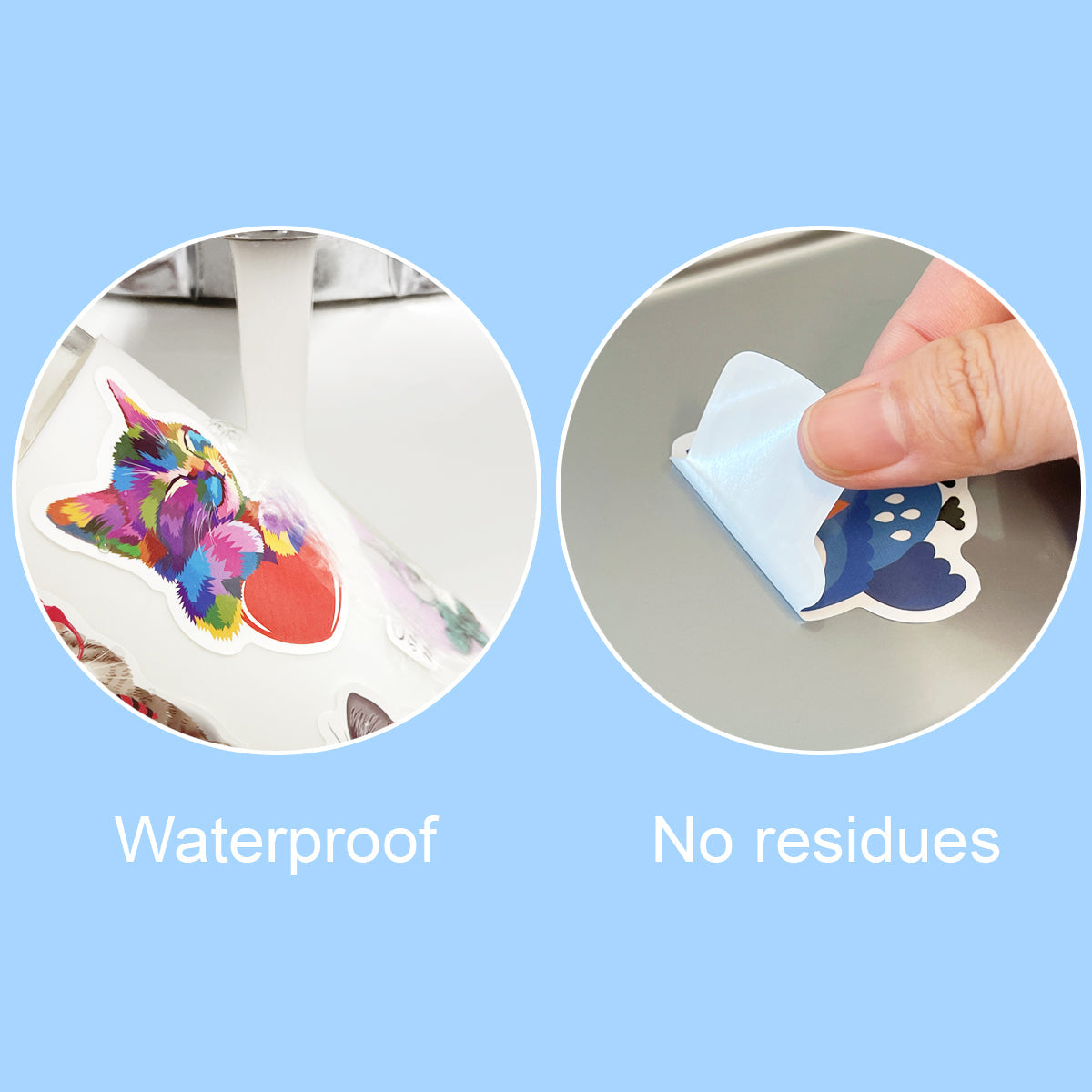 Wrapables Waterproof Vinyl Stickers for Water Bottles, Laptop, Phones, Skateboards, Decals for Teens, 100pcs, Vintage