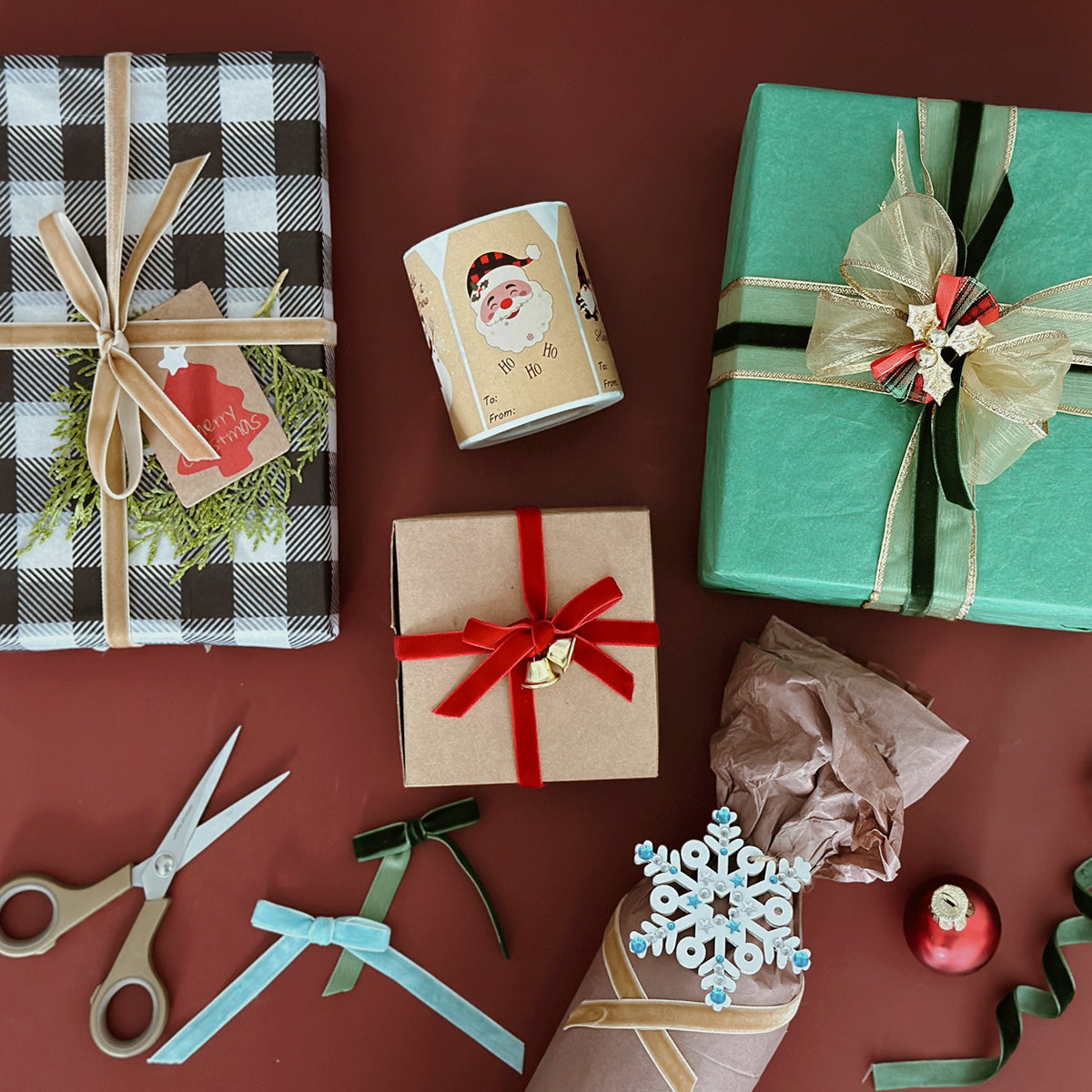 Wrapables 3/8 Inch Christmas Velvet Ribbon for Gift Wrapping, Wedding Decorations, Hair Bows, Crafting (25 Yards), Dark Green