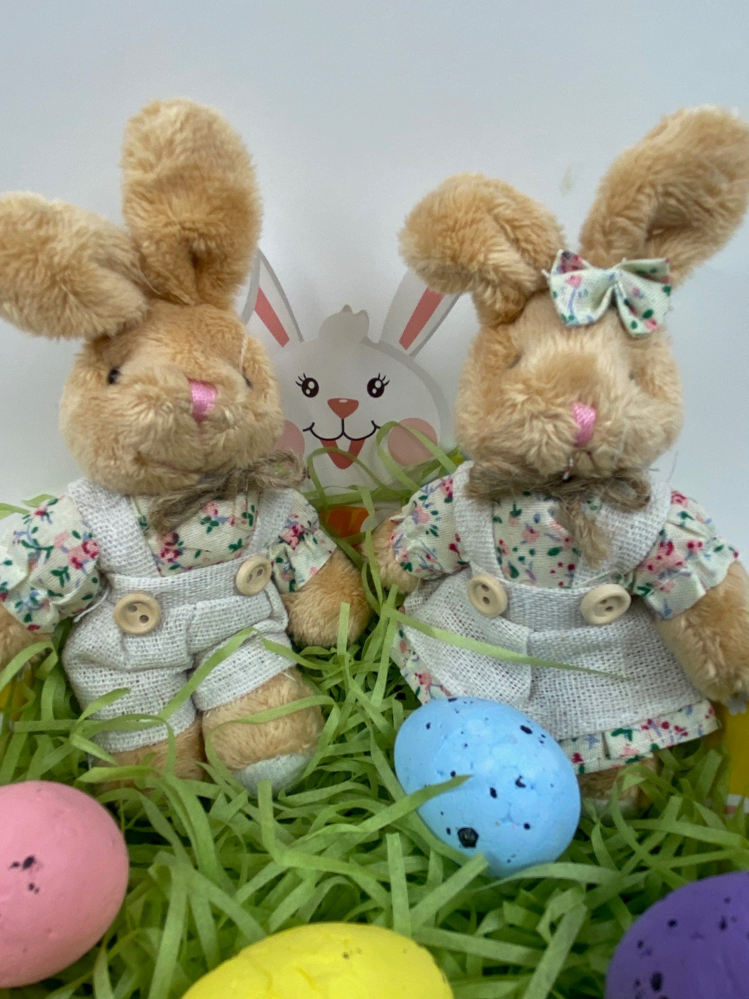 Wrapables Country Floral Plush Stuffed Animal Doll Keychain Bag Charm (Set of 2)