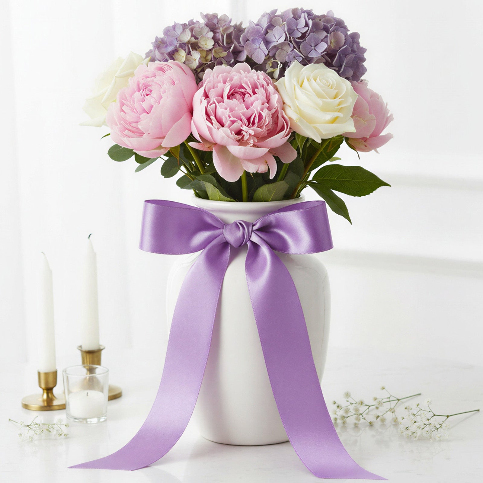 Wrapables Christmas Satin Ribbon for Holiday Gift Wrapping, Weddings, Ribbon Bow, Floral Bouquets, DIY Crafts, 1.5 Inch x 25 Yards