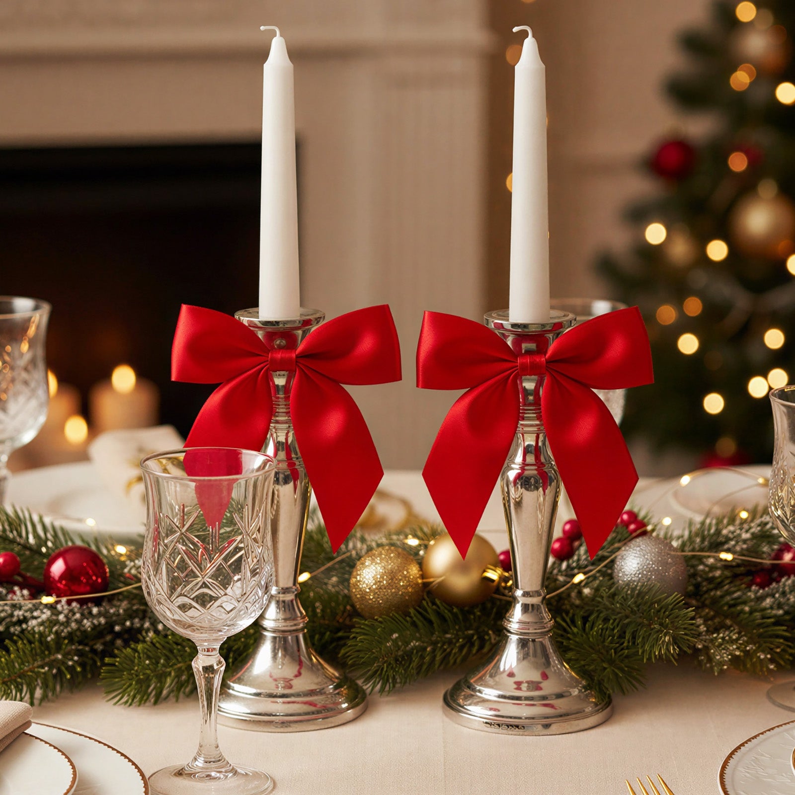 Wrapables Christmas Satin Ribbon for Holiday Gift Wrapping, Weddings, Ribbon Bow, Floral Bouquets, DIY Crafts, 1.5 Inch x 25 Yards