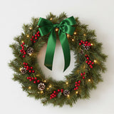 Wrapables Satin Ribbon for Gift Wrap, Weddings, Floral Bouquets, DIY Crafts, 1.5 Inch x 50 Yards (Set of 2), Red / Green