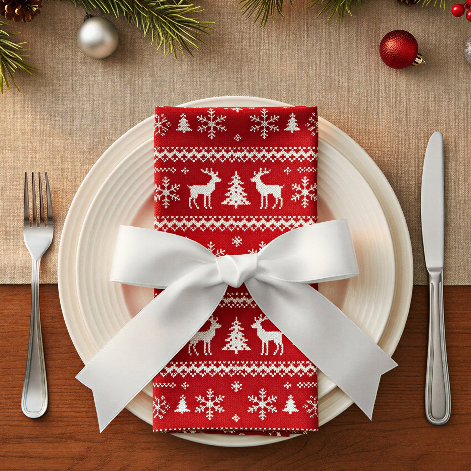 Wrapables Christmas Satin Ribbon for Holiday Gift Wrapping, Weddings, Ribbon Bow, Floral Bouquets, DIY Crafts, 1.5 Inch x 25 Yards