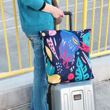 Wrapables Stylish Compact Folding Ripstop Polyester Tote Bag, Shoulder Bag, Travel Bag, Shopping Bag, Dark Retro