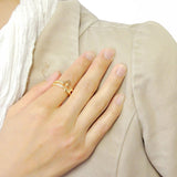 Gold Plated Stackable Initial Letter Ring Size 7