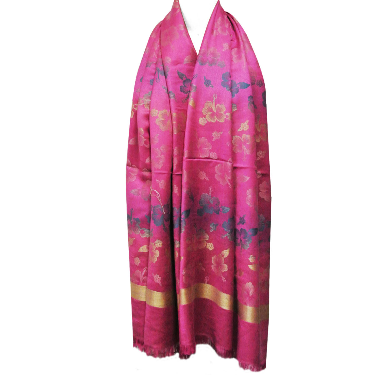 Wrapables Jacquard Woven Floral Clover Scarf Wrap