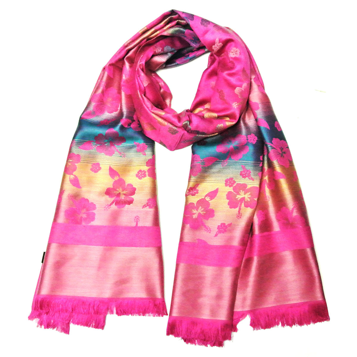 Wrapables Jacquard Woven Floral Clover Scarf Wrap