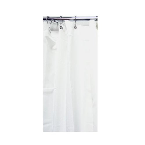 Hotel Fabric Shower Curtain Liner - White