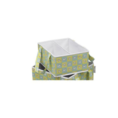 Crunch Canvas Container - Blue/Mocha (set of 2)