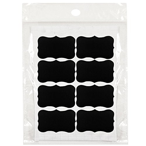 Set of 36 Chalkboard Labels / Chalkboard Stickers - 3.25" x 2" Fancy Rectangle