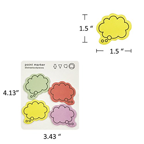 Wrapables Colorful Thinking Bubble Sticky Notes (Set of 2)