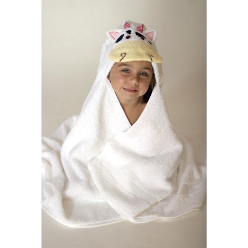 Animal Hooded Tubby Towel - Cow