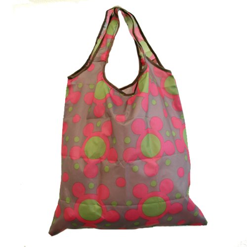 Printed Reusable Shopping Tote Bag - Flowers