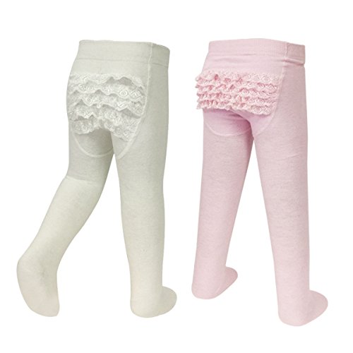 Wrapables Cotton Rhumba Tights for Baby Toddlers (Set of 2)