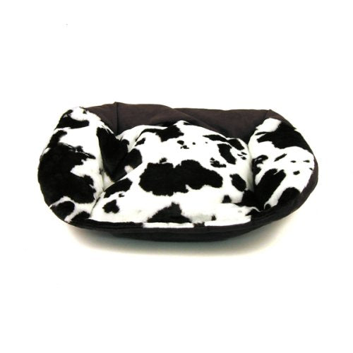 Cow Print Tuckered Out Dog Bed - M (32" x 23" x 7")