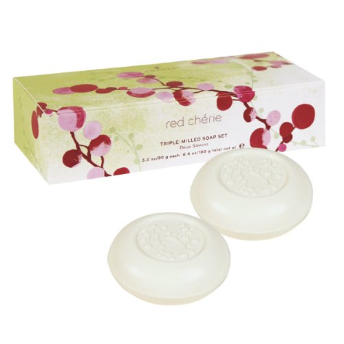 Thymes Red Cherie - Bar Soap Set (set of 2, 3.2oz each)