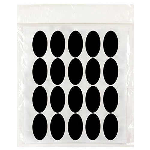 Wrapables Set of 40 Oval Chalkboard Labels / Chalkboard Stickers (2" x 1")