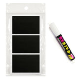 Wrapables Set of 36 Chalkboard Labels / Chalkboard Stickers With Chalk Marker - 3.5