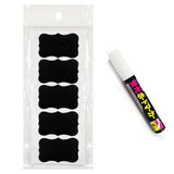 Wrapables Fancy Rectangle Chalkboard Labels/Stickers with Chalk Pen