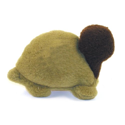 Eco-Friendly Green Turtle Plush Dog Toy