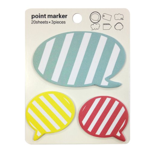 Wrapables Striped Talking Bubble Sticky Notes