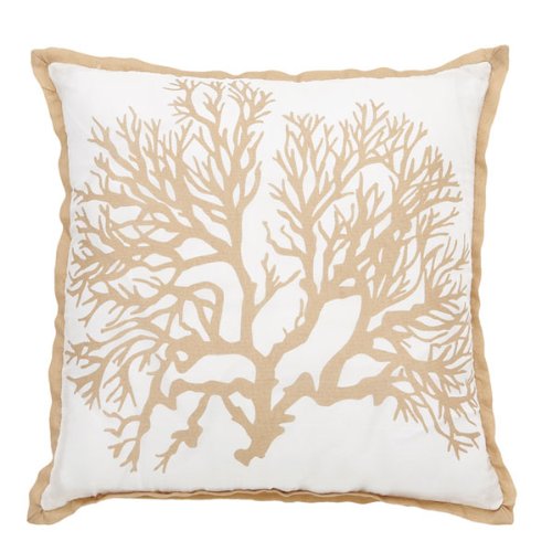 Coral Silk Throw Pillow