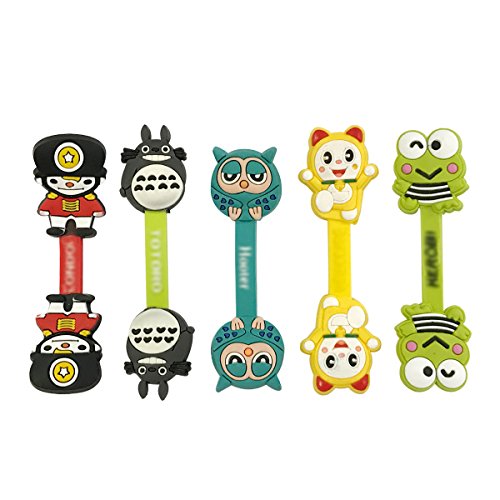 Wrapables Fun Characters Cord Organizer / Earphone Wrap (Set of 5)