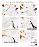 Wrapables 20 Sheets Rainbow Unicorn & Friends Water Slide Nail Art