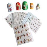 Wrapables Christmas Water Slide Nail Art Decals Water Transfer Nail Decals (44 Sheets/Over 800 Decals)