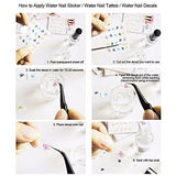Wrapables Fingernail Tattoo Nail Art Water Nail Tattoos Water Transfer Slide Tattoos Nail Decals, Polka Dot Rainbow (3 Sheets)