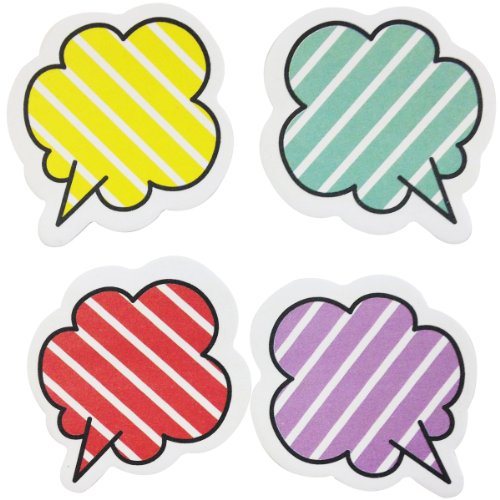 Wrapables Striped Thought Cloud Sticky Notes