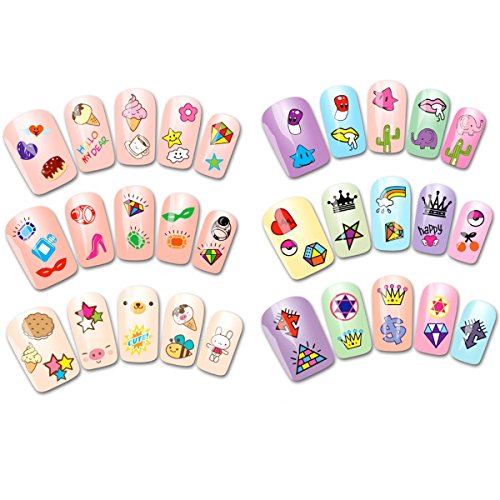 Wrapables 30 Sheets Funky Patterns Nail Art Nail Stickers 3d Nail Decals Nail Art for Children