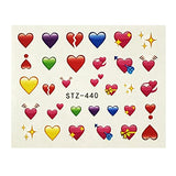 Wrapables 250+ Smile Water Transfer Nail Decals 3D Nail Art Nail Decals (8 sheets)