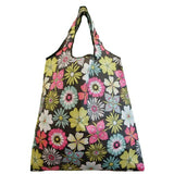 Printed Reusable Shopping Tote Bag - Flowers